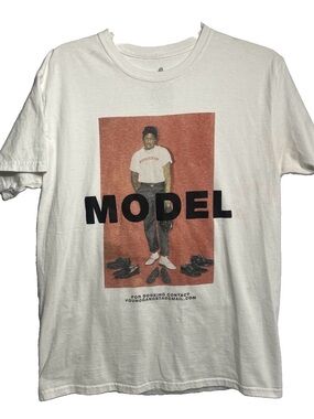 4Hunnid Young Gangsta YG Model Hip Hop Rap White T-Shirt Adult Size Large